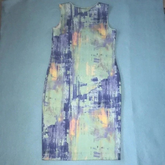 APT. 9 Sleeveless tank dress in pastel colors art to wear abstract New size 14 - Picture 2 of 10